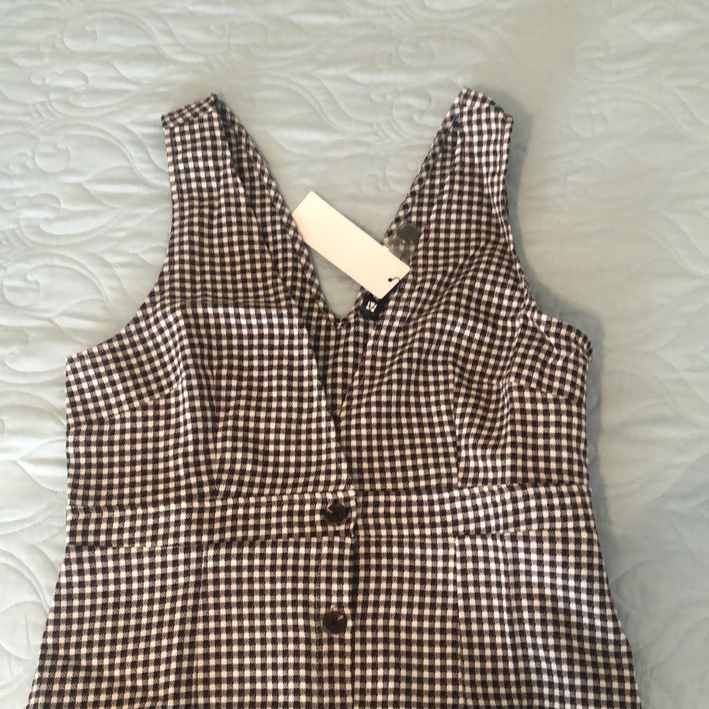 NEW houndstooth pinafore dress